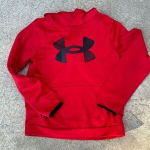Youth under armor red/black hoodie